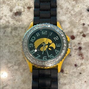 Black and Yellow Iowa Hawkeyes Watch